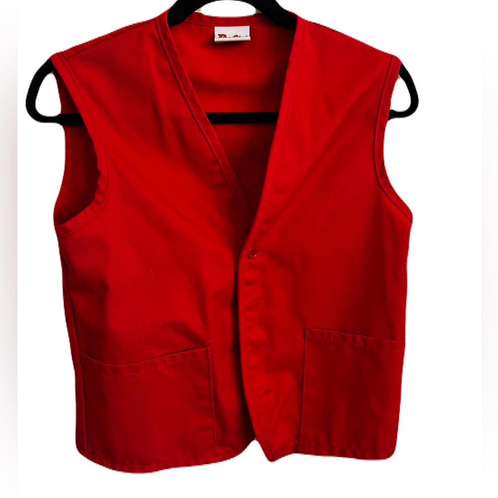 🔴 Daystar Unisex Red Two-Pocket Vest | Size S EUC - Picture 2 of 7